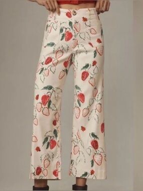The Phthalo Ruth Colette Crop Wide-Leg Pants by Maeve